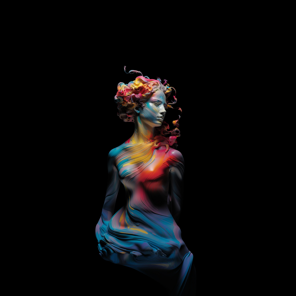 AI-Generated Artwork Display at Poetry Art Waves