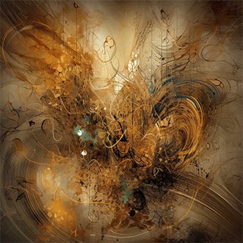 Artistic interpretation of a poem through AI technology.